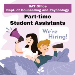 Recruitment of Part Time Student Assistant – BAT Office