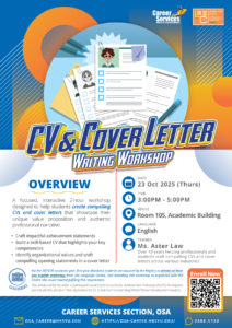 CV & Cover Letter Writing Workshop
