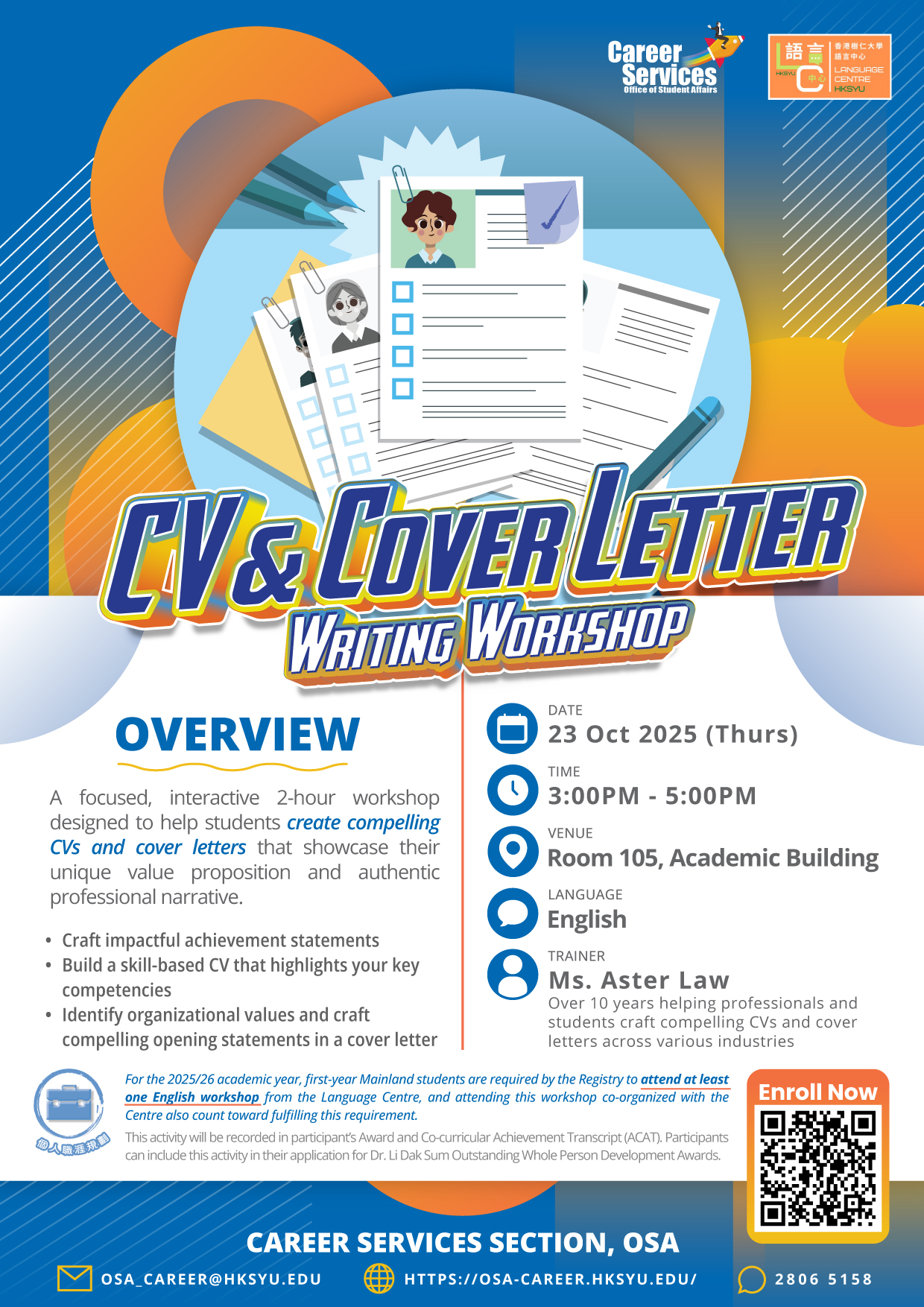 CV & Cover Letter Writing Workshop