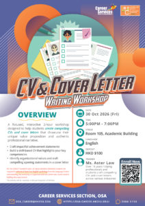 CV & Cover Letter Writing Workshop