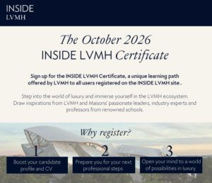 INSIDE LVMH Certificate
