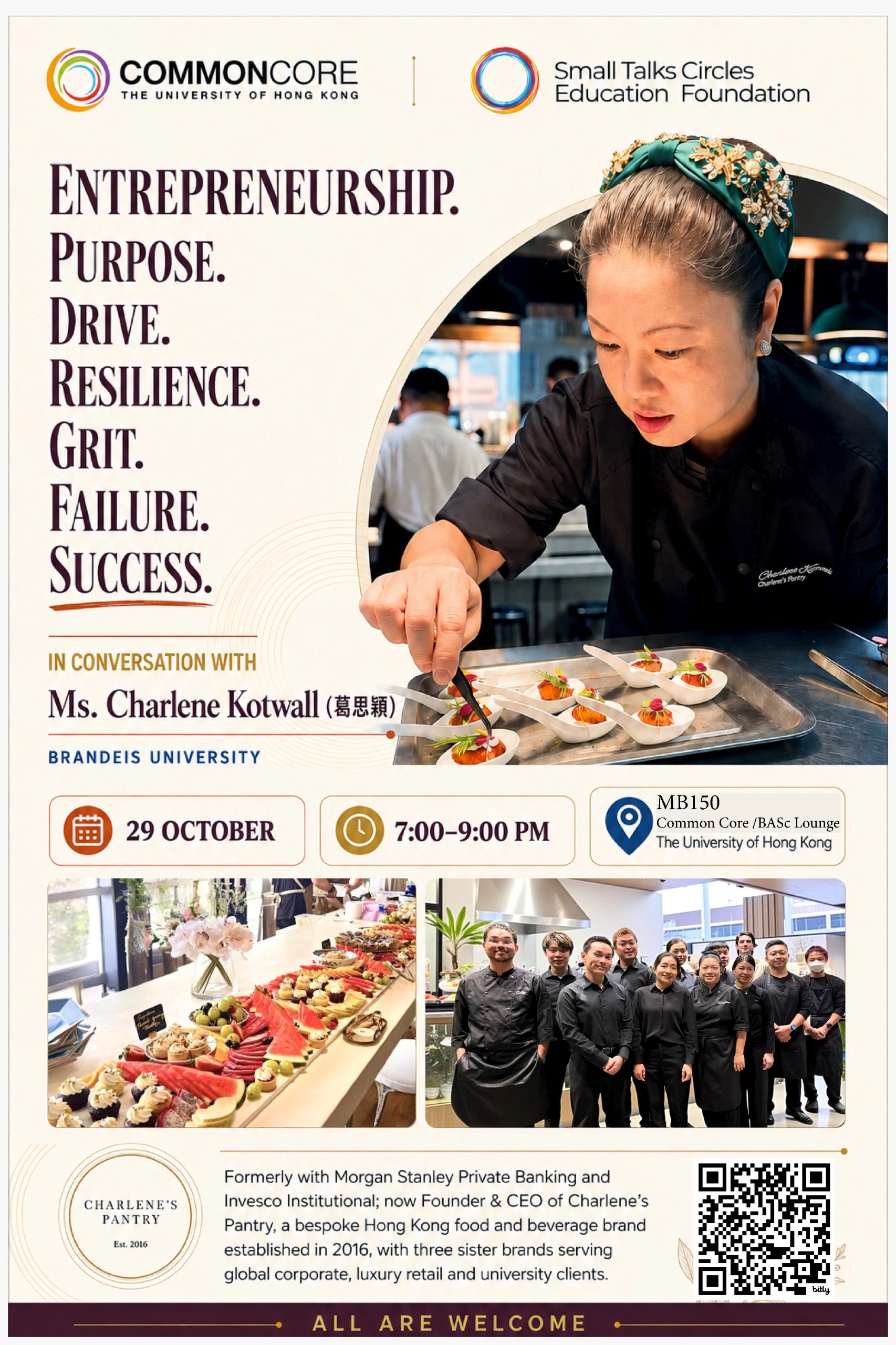 Small Talks Circles: Conversation with Ms. Charlene Kotwall